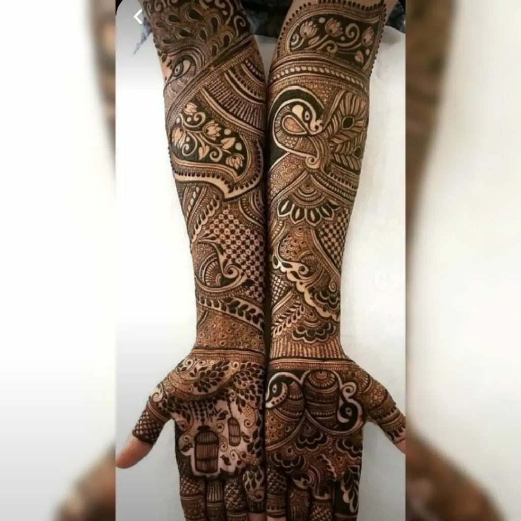 Full Arm Mehndi Design Ideas