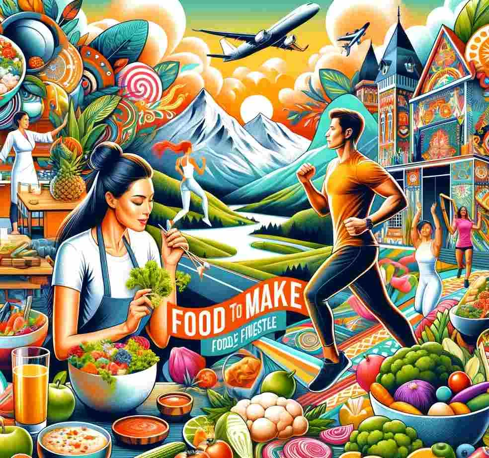 Eat Move to Make Food Fitness Travel Lifestyle